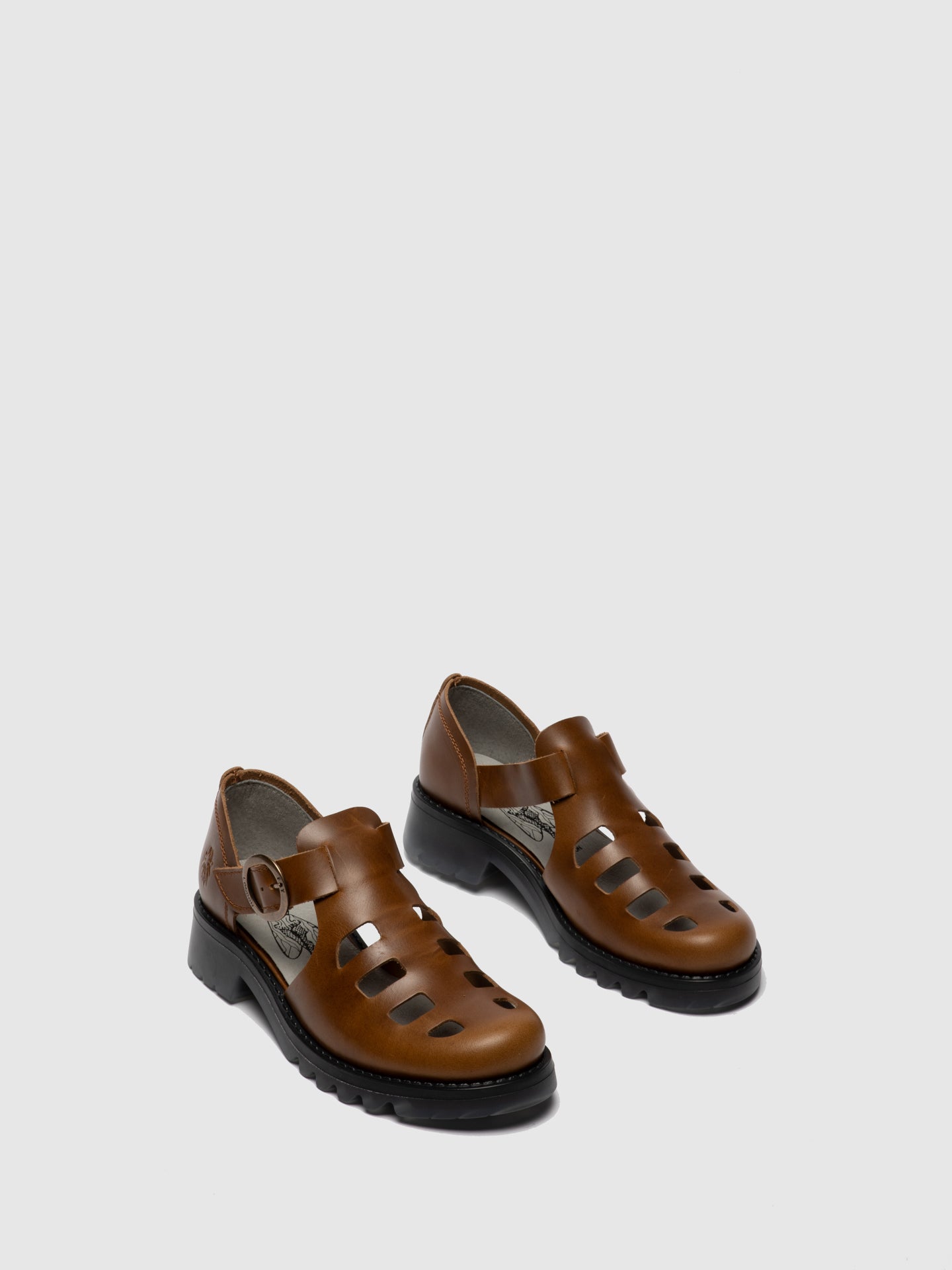 Fly London Camel Buckle Shoes
